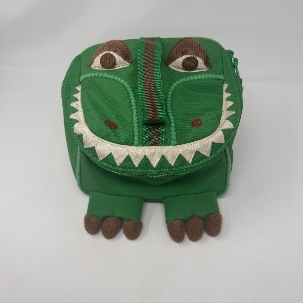 Dinosaur T-Rex Insulated Lunch Bag Green Canvas Baby Gap 3D Novelty OS Kids